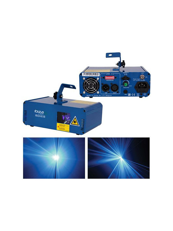 Laser albastru 80mw dmx