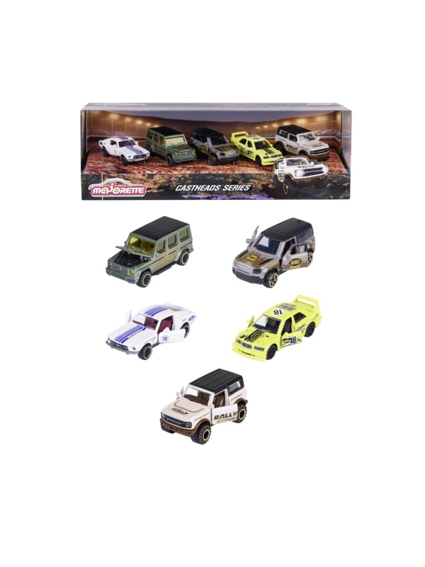 MAJORETTE CASTHEADS SERIES SET 5 MASINUTE SCARA 1:64