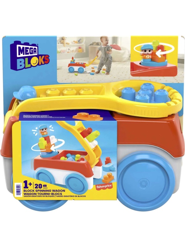 MEGA BLOKS SET DE CONSTRUCTIE 20 PIESE CARUCIORUL CARE SE INVARTE