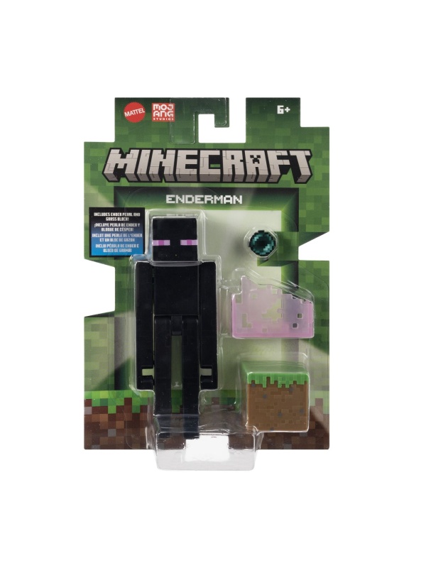 MINECRAFT CRAFT A BLOCK FIGURINA ENDERMAN 8CM