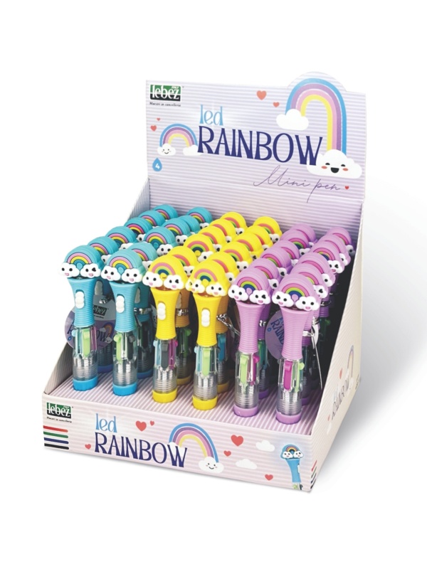 Mini pix 4 culori in 1 cu LED, Rainbow, 3 modele (36 buc/display)