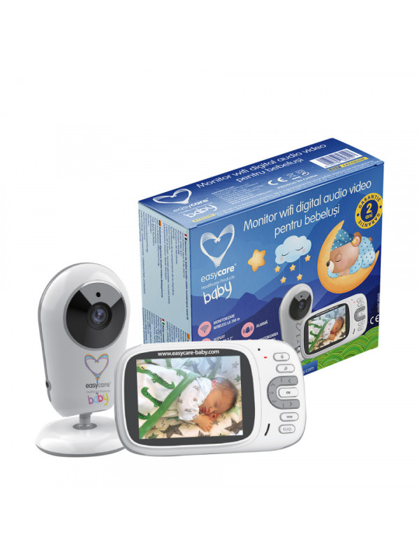 Monitor wifi digital audio video pentru bebelusi model VB609, EASYCARE BABY
