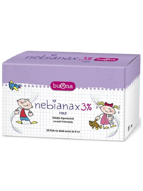 NEBIANAX FIOLE CU SOLUTIE HIPERTONICA 3% 20FIOLE*5ML