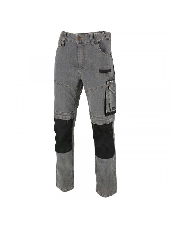 PANTALON LUCRU TIP-BLUGI SLIM-FIT ELASTIC GRI - 3XL
