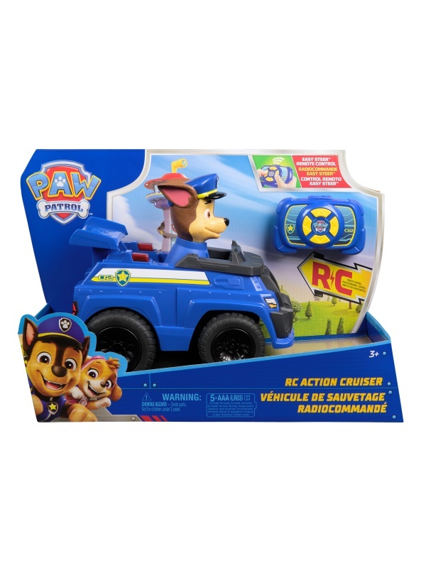 PATRULA CATELUSILOR VEHICUL CU TELECOMANDA ACTION CRUISER SI FIGURINA CHASE