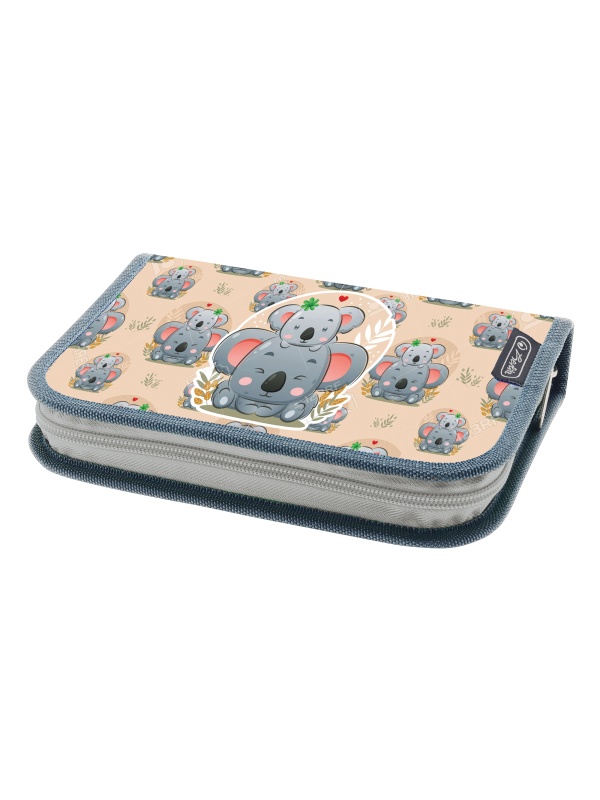 PENAR ECHIPAT 26 PIESE CU 1 CLAPA, INCLUDE ARTICOLE DE COLORIAJ, ARTICOLE PENTRU SCRIS SI STERS, FERMOAR ASCUNS, INTERIOR TEXTIL, DIMENSIUNE 13.5 X 19.5 X 3.5 CM, MOTIV KOALA FUN
