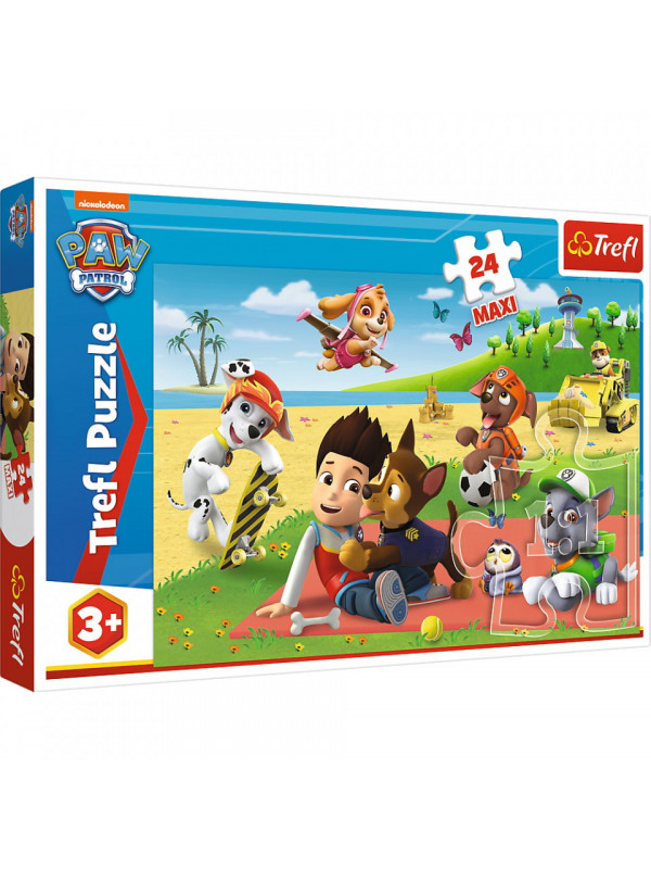 Puzzle trefl 24 maxi patrula catelusilor disctractia la plaja