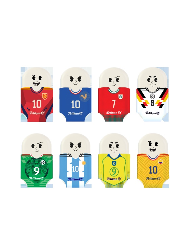 RADIERA SQUEEZY SPORTS MOTIVE ASORTATE FOTBAL SET2 BLISTER - Img 1