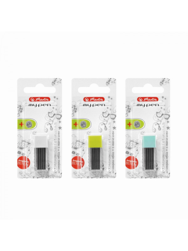 Rezerva mina compas my.pen set 10 diverse culori