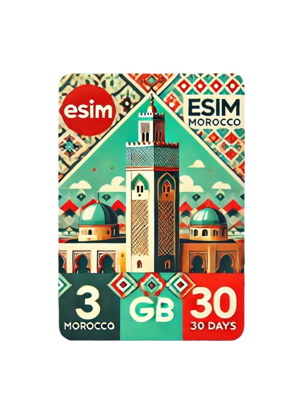 Roaming eSIM 3GB date, eSIM de Mare viteza pana la 5G, valabil 30 zile din momentul activarii, Maroc