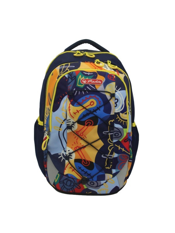 RUCSAC HERLITZ STRINGS PRO: ERGONOMIC, SPATIOS, POLIESTER RECICLAT REZISTENT LA APA, BRETELE AJUSTABILE, BANDA/FERMOARE REFLECTORIZANTE, MOTIV ART