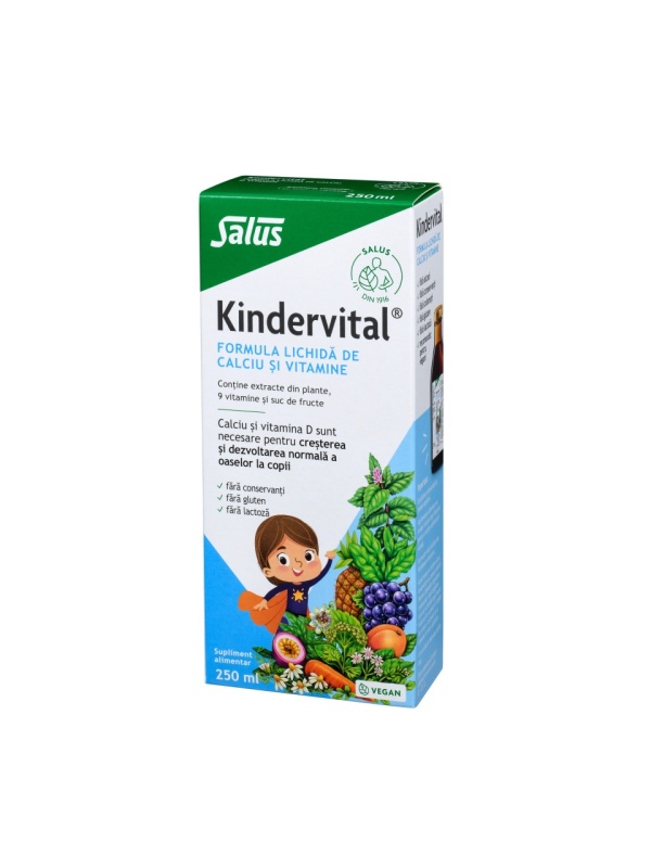SALUS - KINDERVITAL® 250ML - FORMULA LICHIDA DE CALCIU SI VITAMINE