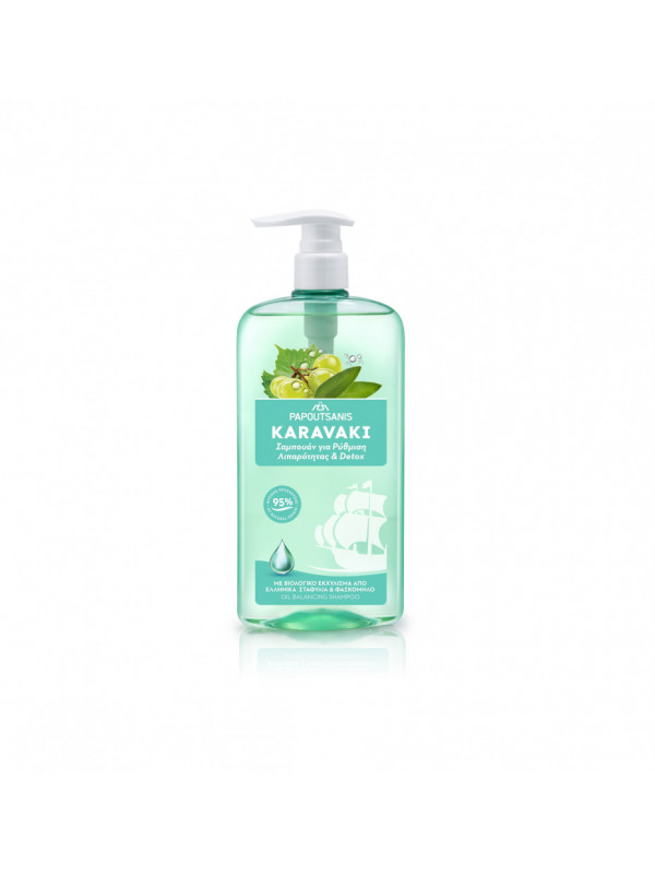 Sampon KARAVAKI pentru par gras si detoxifiant 600ml
