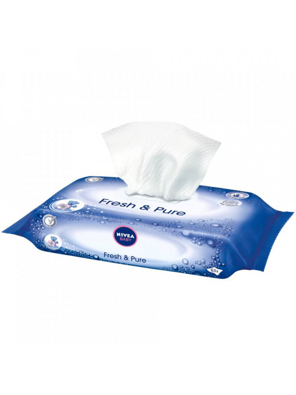 SERVETELE UMEDE PENTRU BEBELUSI FRESH&PURE 63BUC