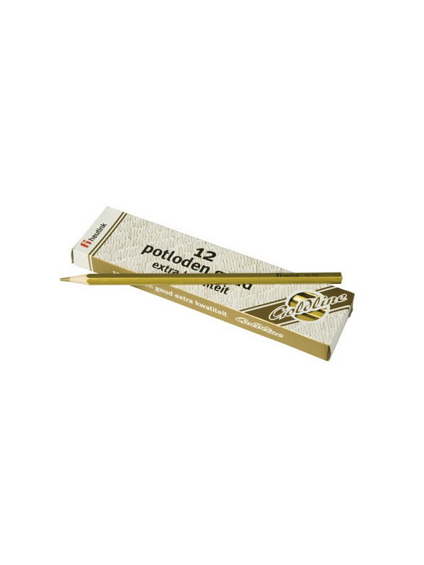 Set 12 creioane hexagonale Goldline Auriu metalic - Heutink