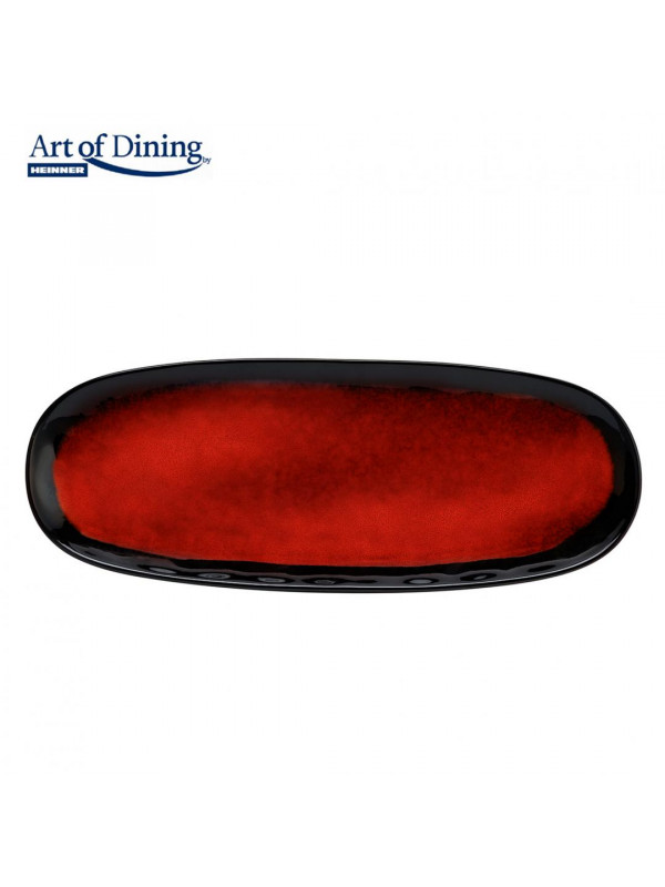 SET 4XPLATOU CERAM. 38x15CM,VULCANO