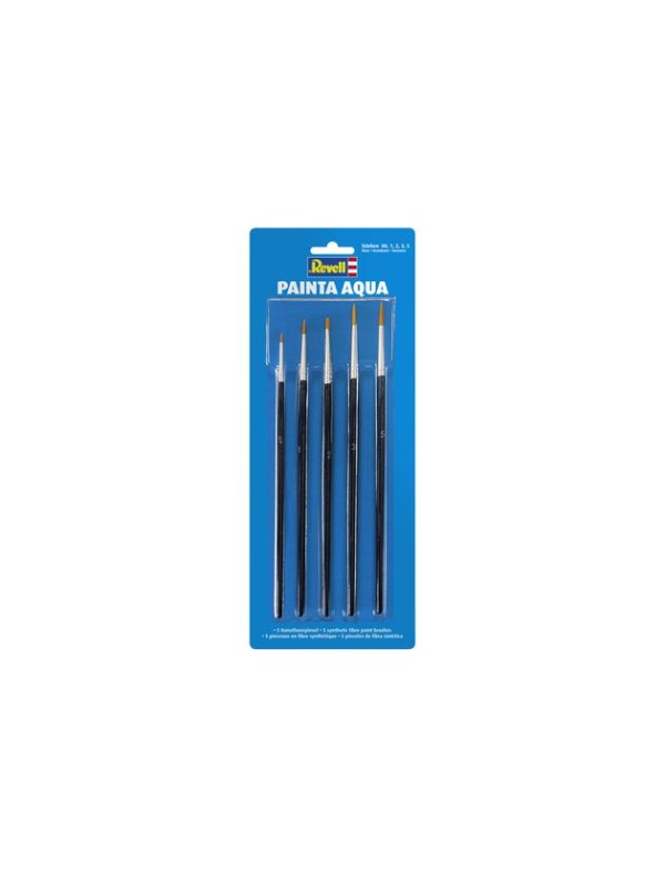 Set 5 pensule plate pentru vopsit machete