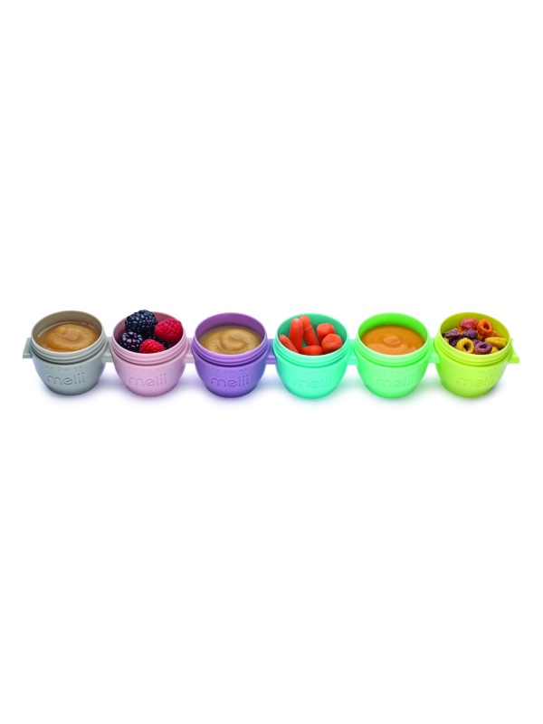 SET 6 RECIPIENTE SILICON SNAP&GO, MELII, 59 ML
