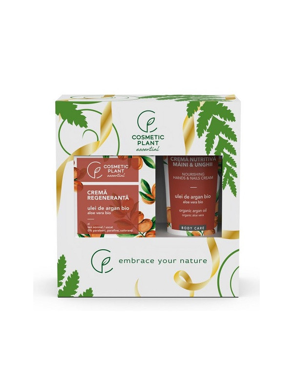SET CADOU ESSENTIAL (Crema de zi cu argan+crema maini cu argan-50% reducere) COSMETIC PLANT
