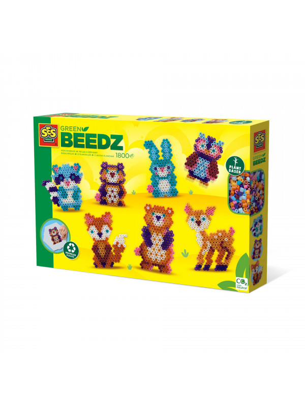 Set creativ Green Beedz – Margele de calcat Animale din padure