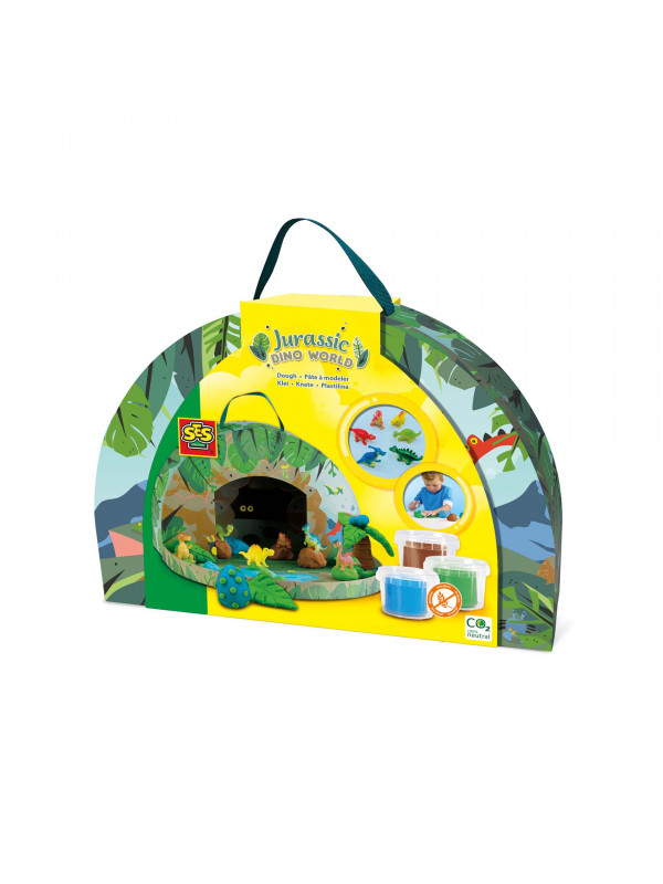 Set creativ - Lumea dinozaurilor din plastilina (geanta tematica)