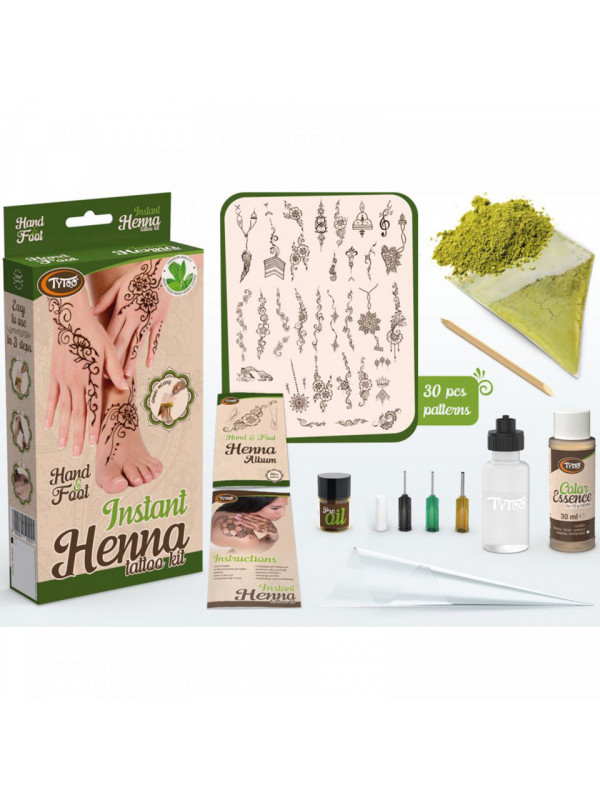 Set henna instant - tatuaj pentru mâini și picioare