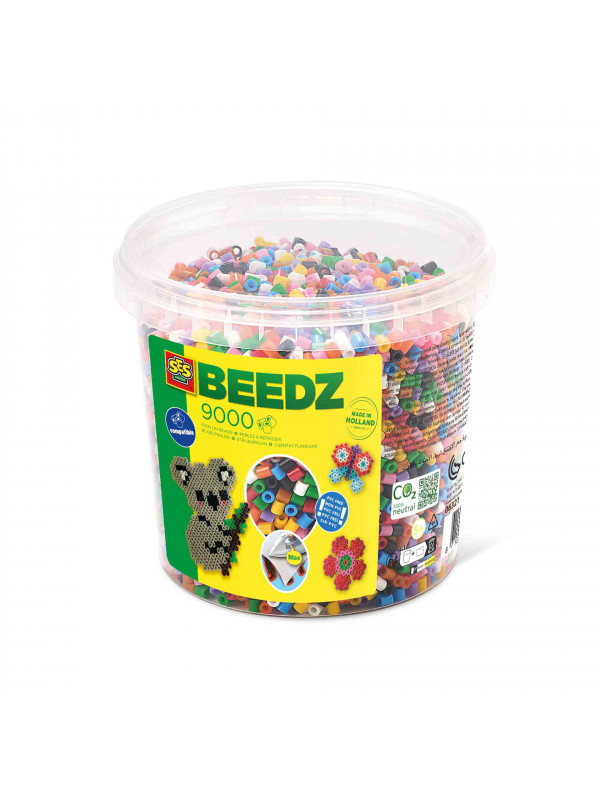 Set margele de calcat culori mixte Beedz, in galeata 9000 bucati