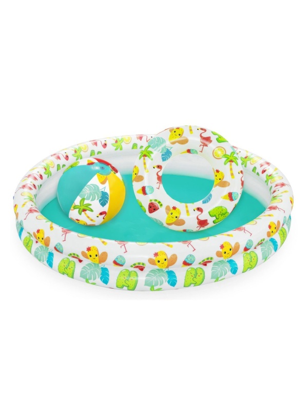 Set piscină gonflabilă 3 in 1 - piscină, inel gonflabil, minge