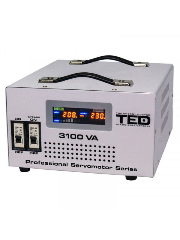 STABILIZATOR TENSIUNE SERVOMOTOR 3100VA TED ELECTRIC