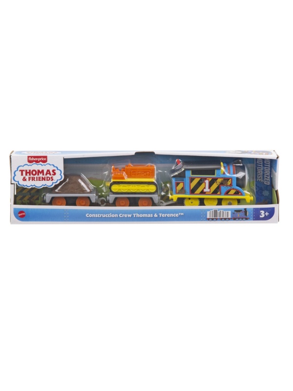 THOMAS LOCOMOTIVA MOTORIZATA ECHIPA PE SANTIER THOMAS AND TERENCE CU 2 VAGOANE