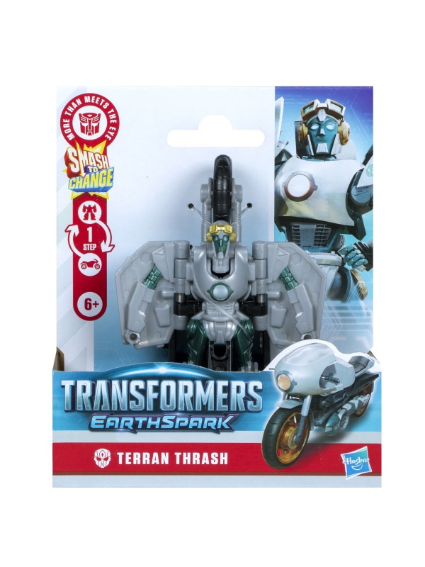 TRANSFORMERS EARTHSPARK FIGURINA TERRAN THRASH 1 STEP SMASH TO CHANGE