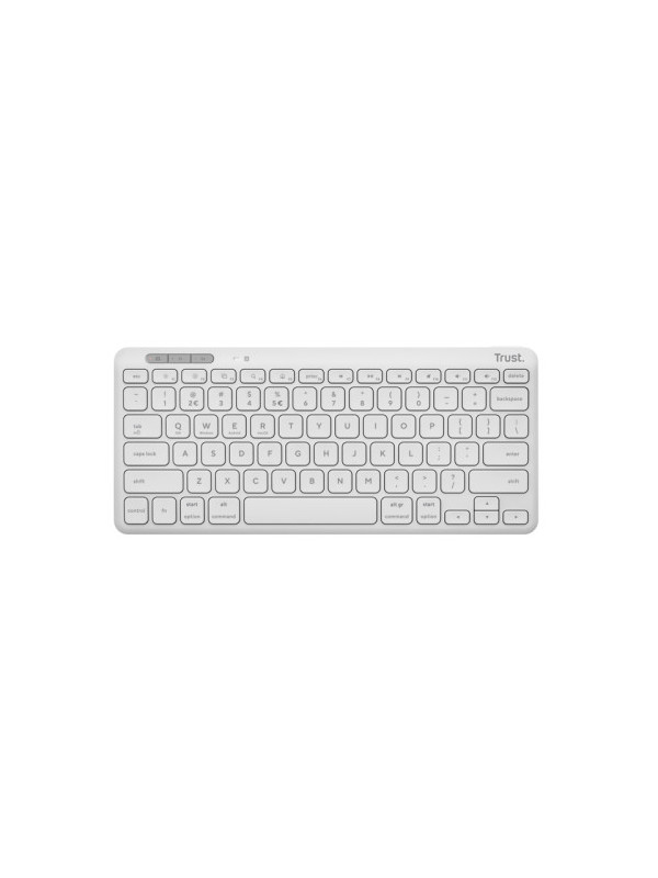 TRUST LYRA Compact Wireless and rechargeable Keyboard White US