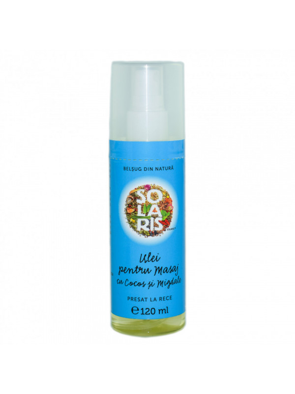 ULEI MASAJ CU COCOS SI MIGDALE (cu pulverizator) 120ml SOLARIS