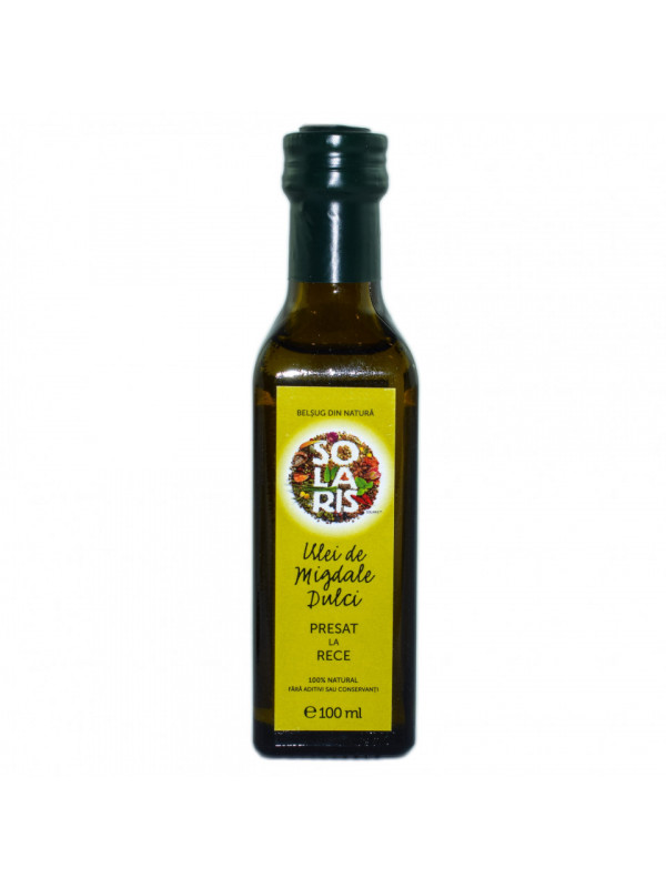 Ulei migdale dulci presat la rece 100ml sticla verde solaris