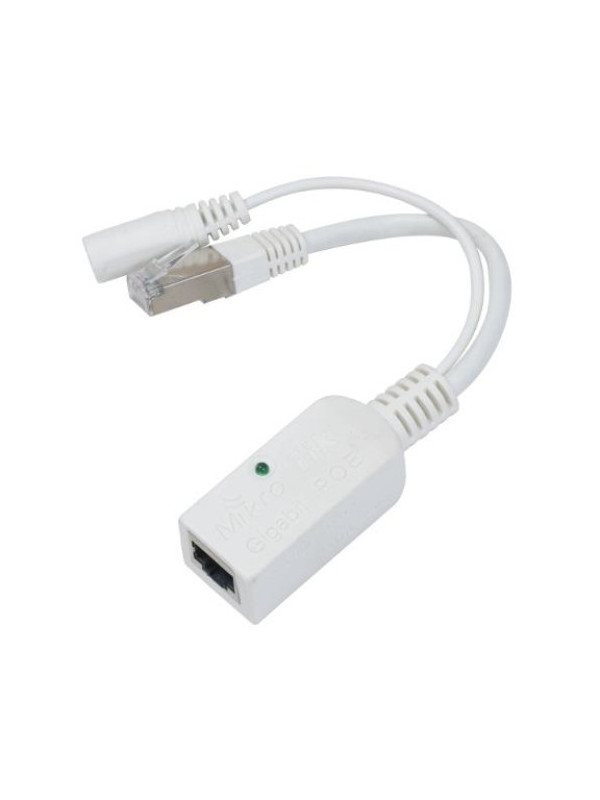 Adaptor Gigabit PoE with shielded connectors, supports 9-48V PoE