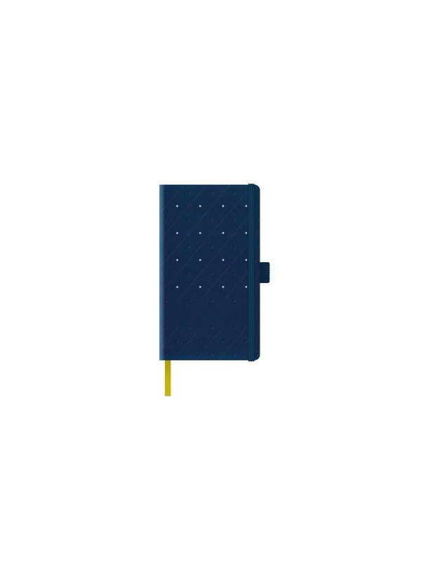 AGENDA NEDATATA A5 CASTELLI, COPERTA RIGIDA BLEUMARIN/ARGINTIU, ELASTIC BLEUMARIN, DICTANDO IVORY, CUTIE ELEGANTA NEAGRA