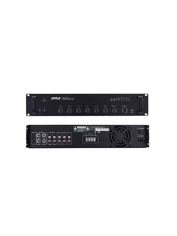 Amplificator linie 100v 120w 3mic/ 2aux