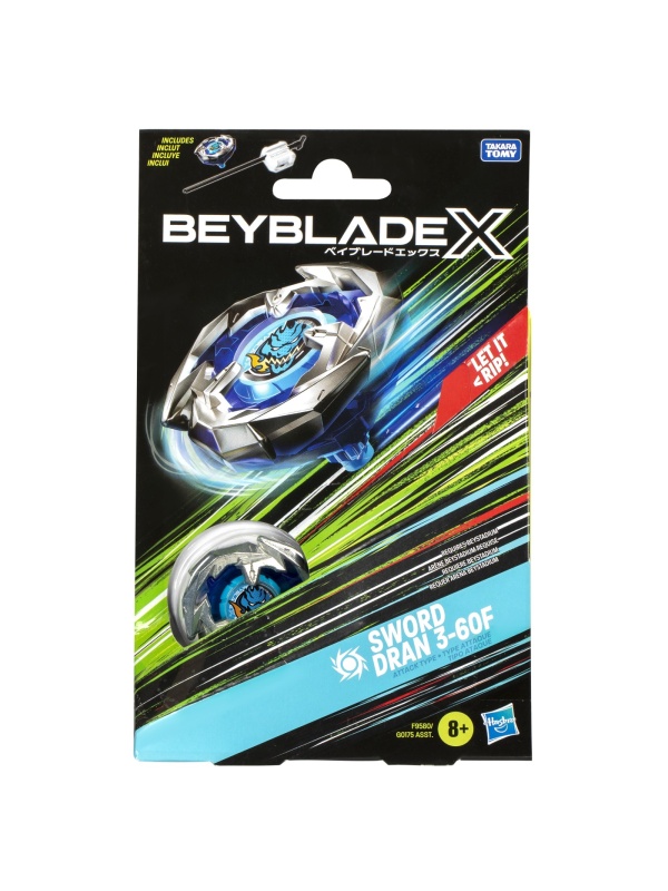 BEYBLADE X LET IT RIP SET LANSATOR SI ROATA SWORD DRAN 3-60F