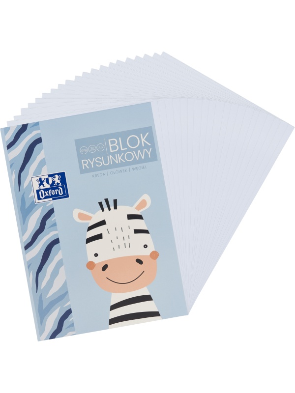 BLOC DESEN OXFORD KIDS A3, 20 FILE, HARTIE 120 G/MP, MOTIV ZEBRA