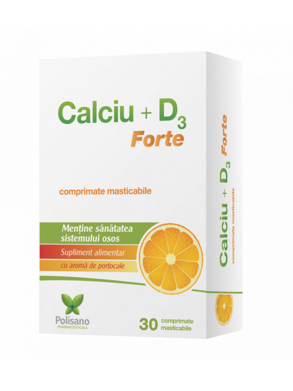 Calciu cu Vitamina D3 Forte Portocale – Suport Optim pentru Oase și Sistemul Muscular