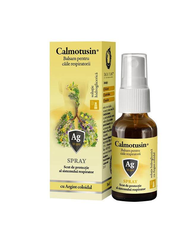 CALMOTUSIN CU ARGINT COLOIDAL (fara alcool) SPRAY 20ml DACIA PLANT