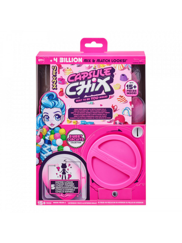 Capsule Chix - Pachet cu 5 capsule surpriza, Papusi articulate colectia Sweet Circuits