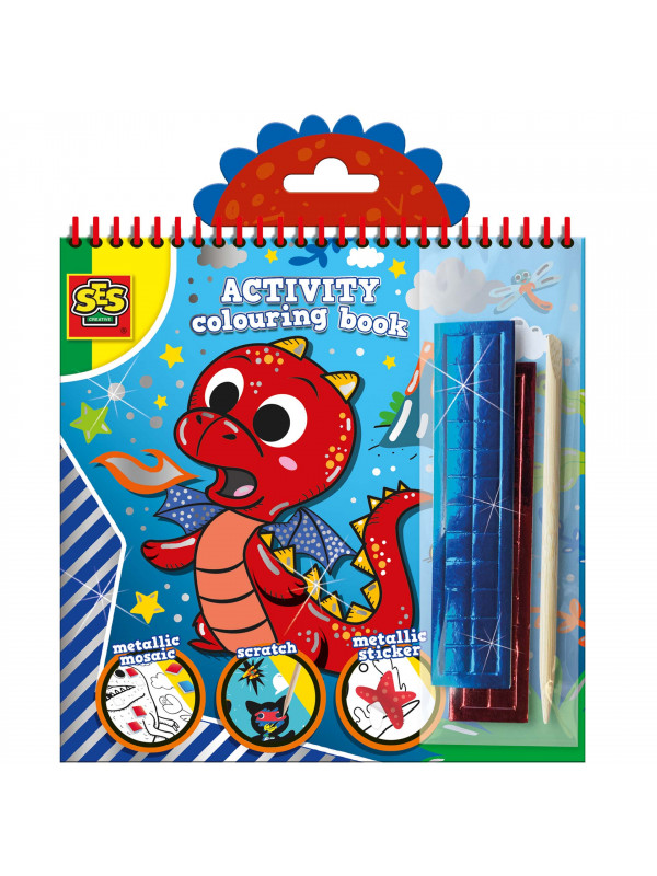 Carte de colorat cu activitati metalice 3 in 1