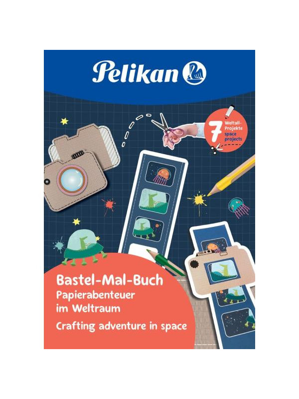 CARTE PENTRU ACTIVITATI CREATIVE CU DECUPAJE, MOTIV SPACE, FORMAT A4 32 FILE