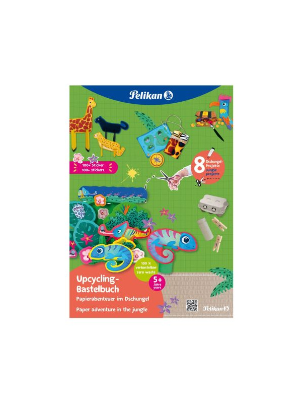 CARTE PENTRU ACTIVITATI CREATIVE CU STICKERE, MOTIV JUNGLE, FORMAT A4 32 FILE, F1