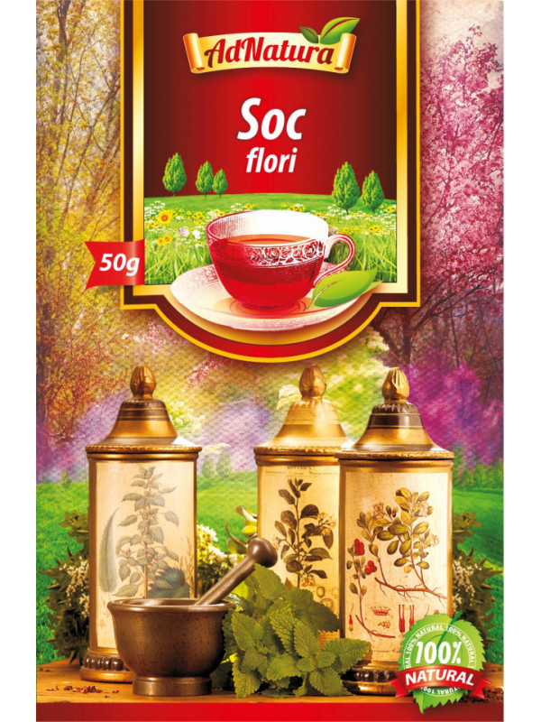 Ceai soc flori 50gr adserv