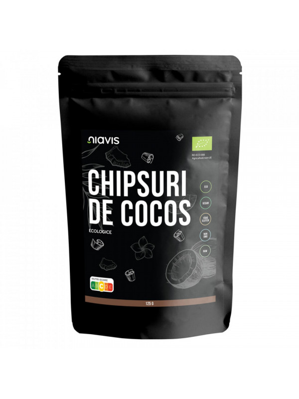 CHIPSURI DE COCOS RAW ECOLOGICE 125GR