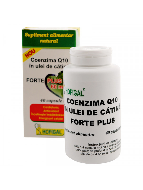 Coenzima q10 in ulei catina forte plus 60mg 40cps(moi) hofigal