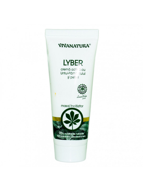 CREMA"LYBER" ANTIREUMATICA CU UNTUL PAMANTULUI SI PETROL(MASAJ INCALZITOR) 75ml VIVA NATURA