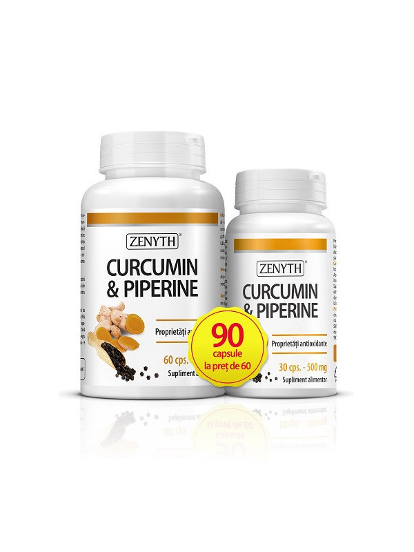 CURCUMIN & PIPERINE 90CPS LA PRET DE 60CPS